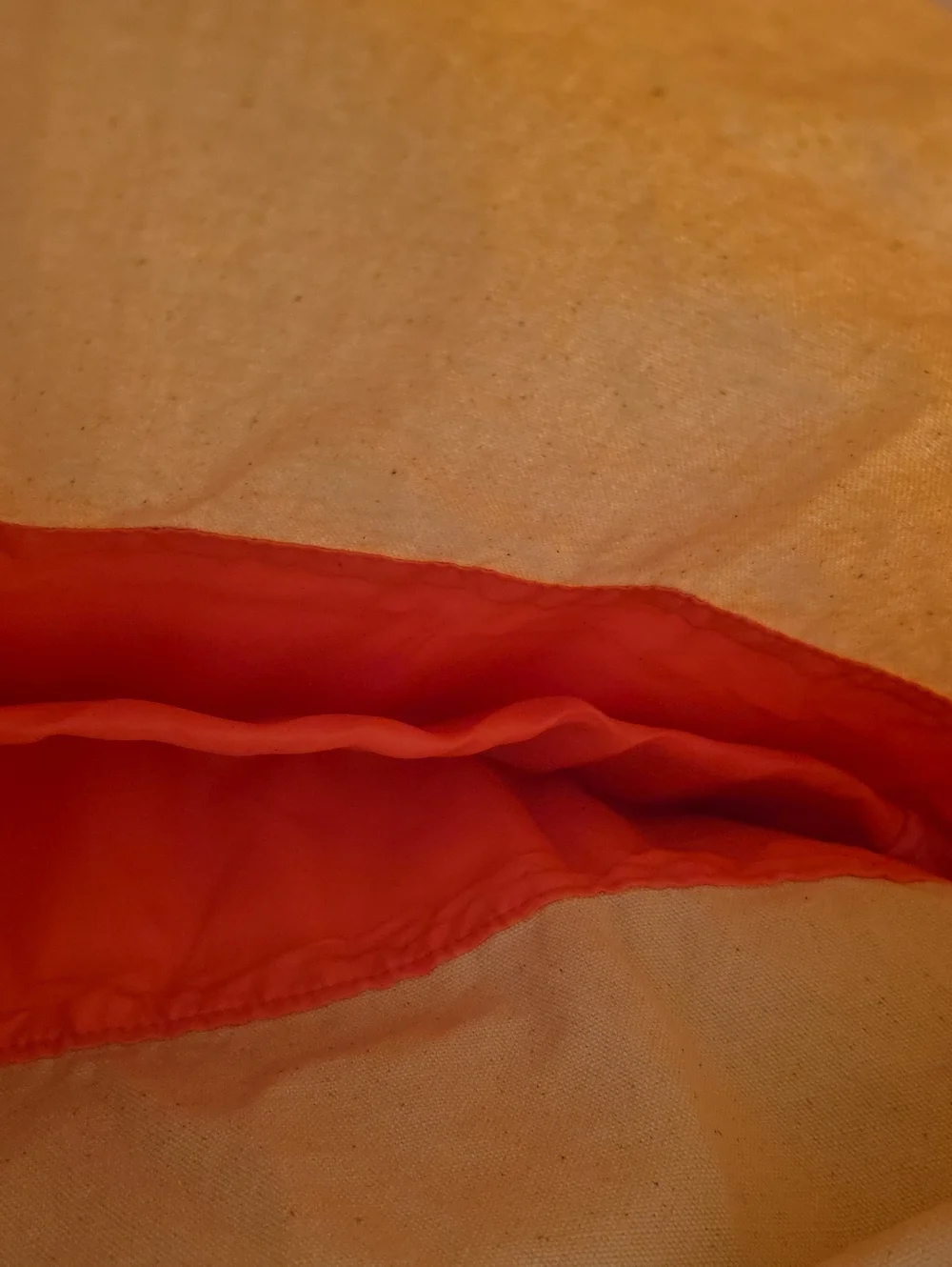 Victoria's Secret Beige Canvas Tote with Bright Pink Trim